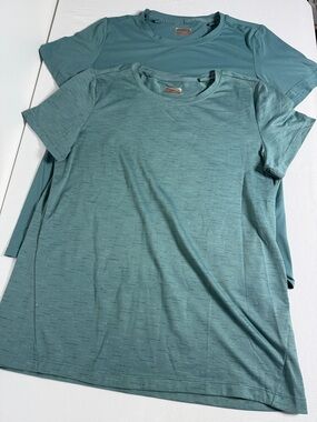 2 x Mondetta Teal Crew Neck Performance Tee